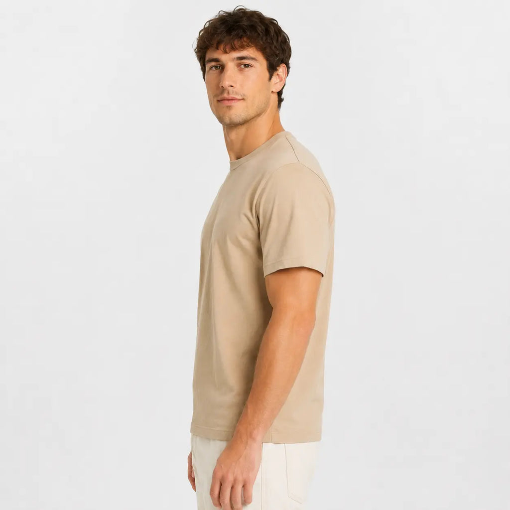 Classic Cotton T-Shirt (Beige)