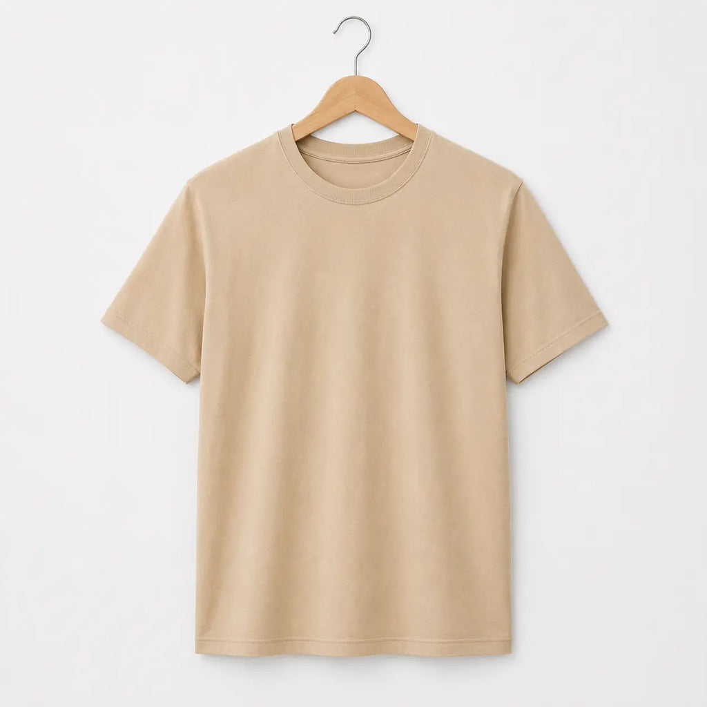 Classic Cotton T-Shirt (Beige)